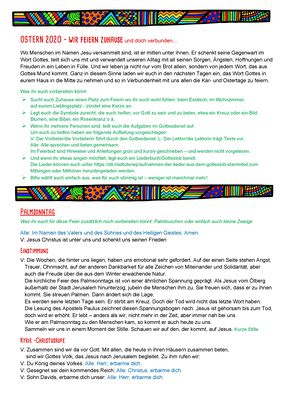 Beilage: Hauskirche für die Karwoche