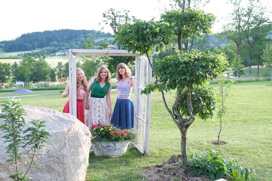 Die Poxrucker Sisters sind begeistert von der Landesgartenschau
