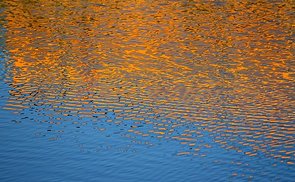 water (orange Spiegelungen im Wasser)